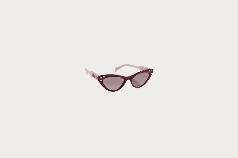 Crystals Cat Eye Sunglasses by Miu Miu