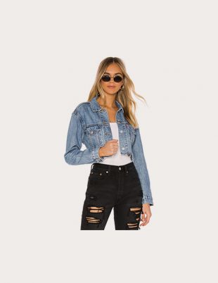 Denim Jacket Cut Off Crop Trucker from Levi's