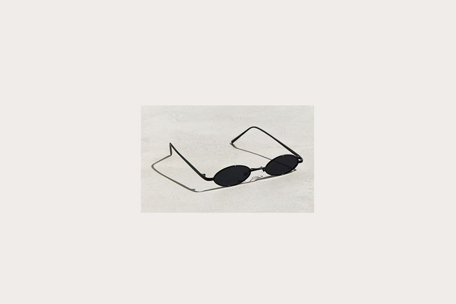 Narrow Mini Wire Oval Sunglasses