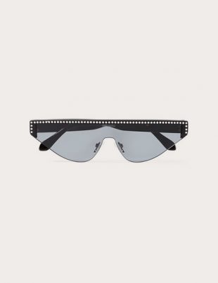 Shield D-frame crystal-embellished acetate sunglasses by Poppy Lissiman