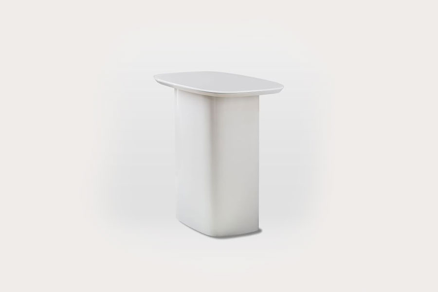 Superellipse Glass Top Side Table